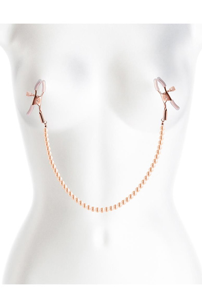 Bound Nipple Clamps D1 Rose Gold - Brustwarzenklammern mit Kette 3