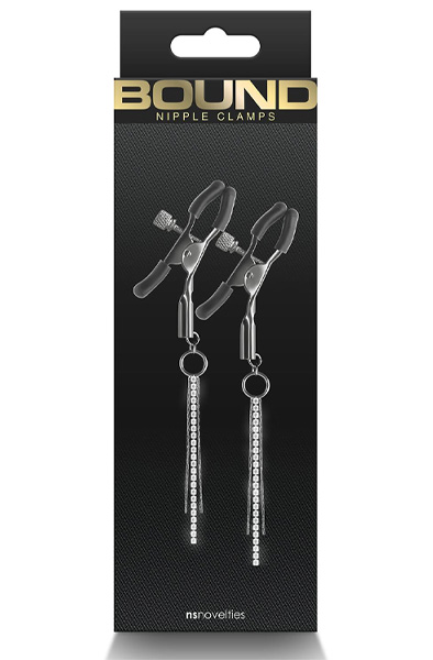 Bound Nipple Clamps D3 Gunmetal - Brustwarzenklammern 2