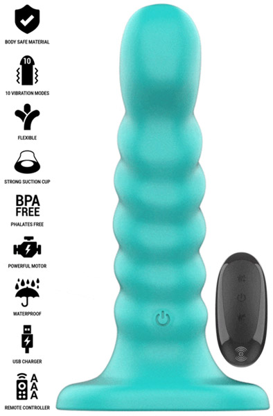 Buffy Vibrator Spiral 10 Vibrations Remote Control - Vibrating dildo 1