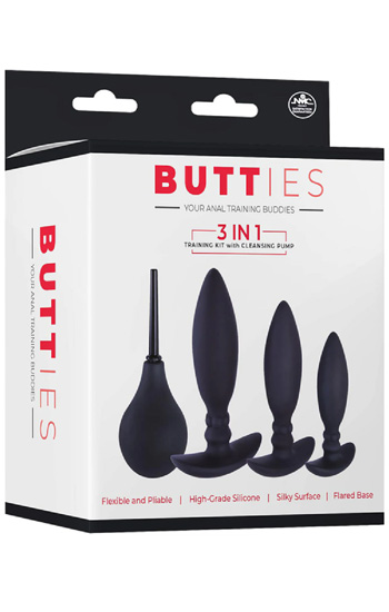 Butties 3-in-1 With Cleansing Pump - Analplug Set 2