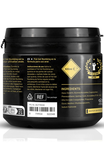 Buttr Fisting Gel Numbing 500 ml - Gleitmittel für Fisting / Analsex 3