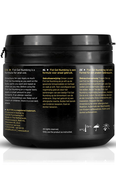 Buttr Fisting Gel Numbing 500 ml - Gleitmittel für Fisting / Analsex 4
