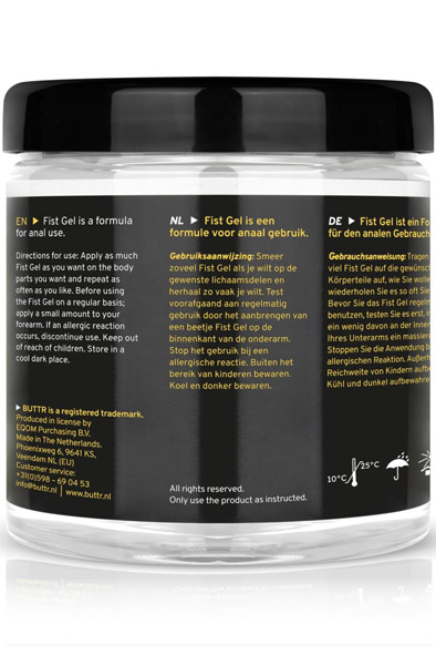 Buttr Transparent Non-Sticky Fisting Gel 500 ml - Gleitmittel für Fisting / Analsex 4