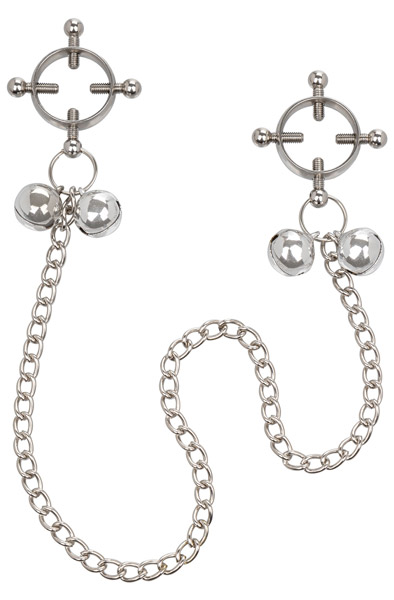 Cal Exotics 4-Point Nipple Press With Bells - Brustklammern mit Kette 1