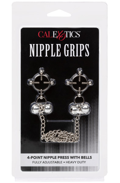 Cal Exotics 4-Point Nipple Press With Bells - Brustklammern mit Kette 2