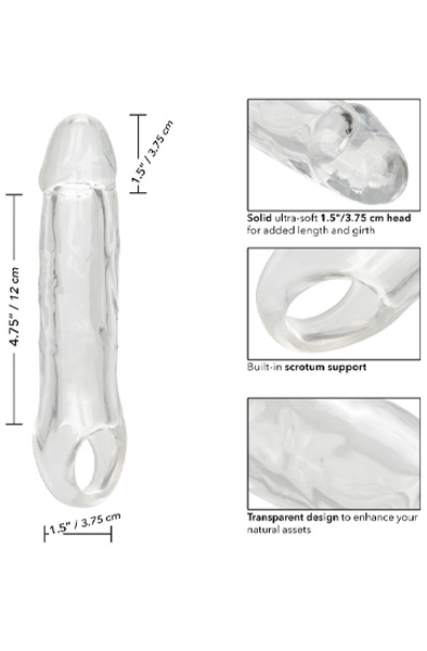 Cal Exotics Clear Extension 21 cm - Penisverlängerung/Penishülle 5