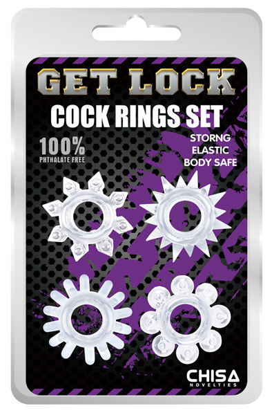 Chisa Novelties Cock Ring Set Clear - Cockring-Set 1