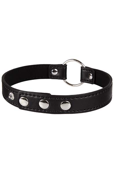 Choker Halsband mit dekorativem Ring Schwarz - Halsband 2