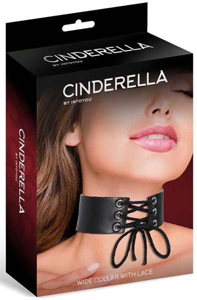 Cinderella Collar With Lace Vegan Leather - BDSM Choker 2