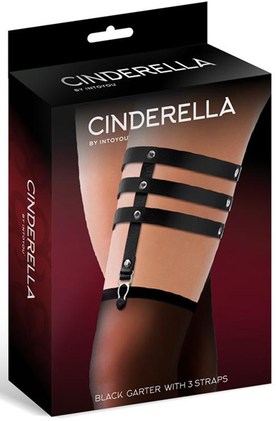Cinderella Garter With 3 Straps Vegan Leather - Strumpfhalter 1