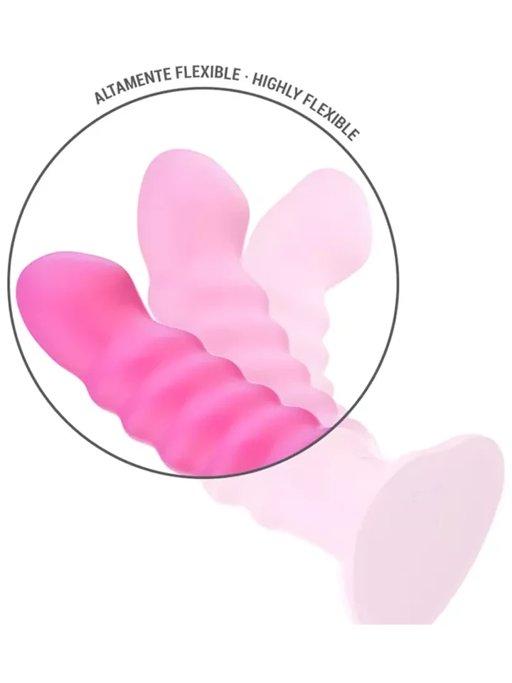 Cindy Spiral Vibrator Remote Pink 19 cm - Vibrating dildo 3