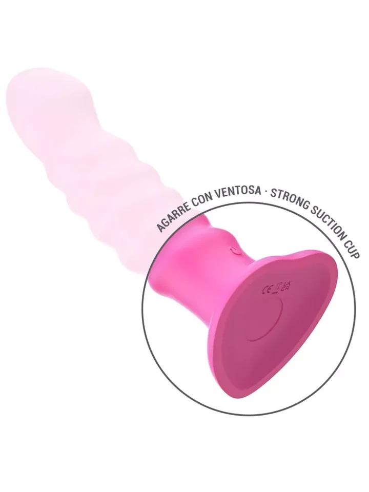 Cindy Spiral Vibrator Remote Pink 19 cm - Vibrating dildo 4