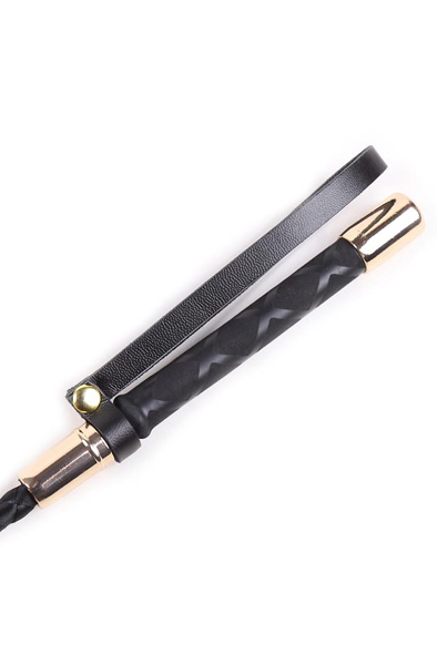 Classic Crop Black/Gold 30 cm - Reitgerte 5