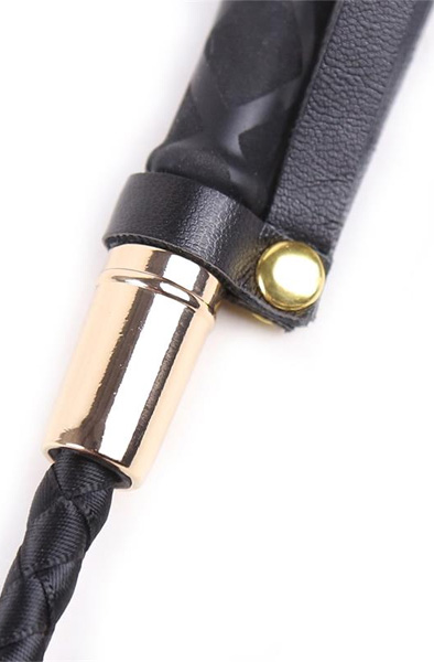 Classic Crop Black/Gold 30 cm - Reitgerte 6