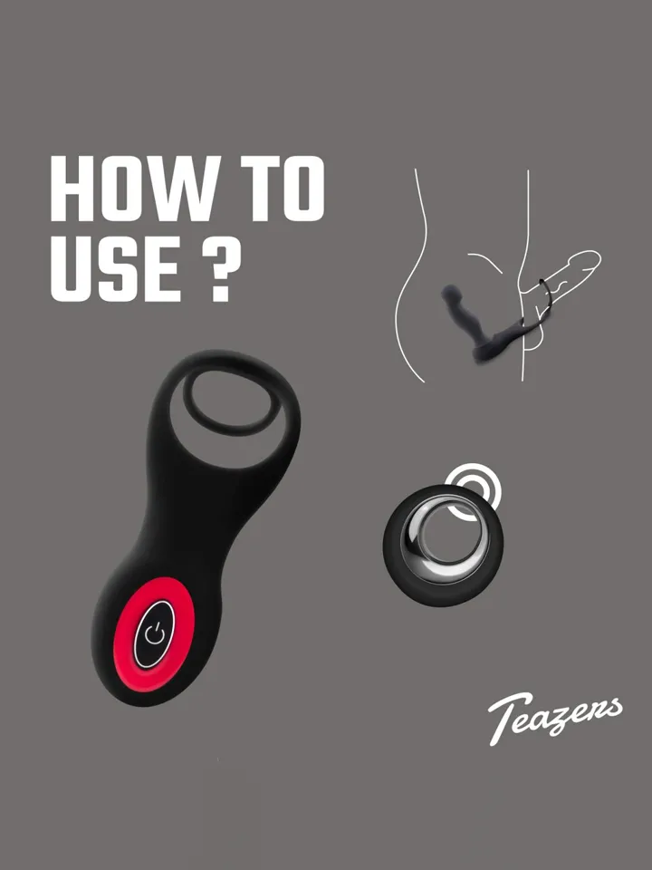 Cock & Ball Ring Prostate Vibrator With Remote - Prostate vibrator with penis ring 3 [full]