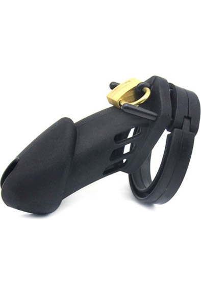 Cocklock CB-6000 Silikon Keuschheitskäfig für Männer Schwarz - Keuschheitskäfig 1