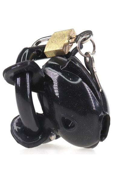 Cocklock Chastity Cage Nub Soft Black 6x2 cm - Keuschheitskäfig 6