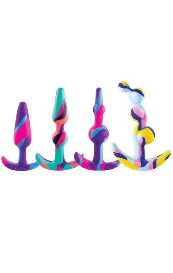 Colorful Silicone Butt Plug Training Set - Analplug 1