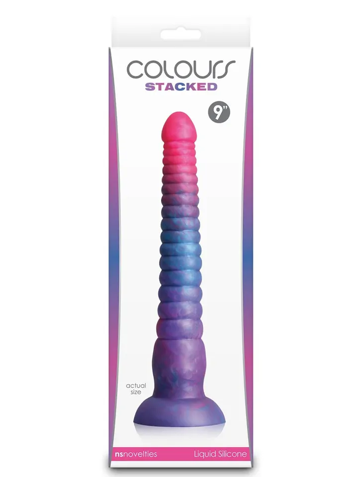 Colours Stacked Dildo Pink/Blue 23 cm - Fantasy dildo 2