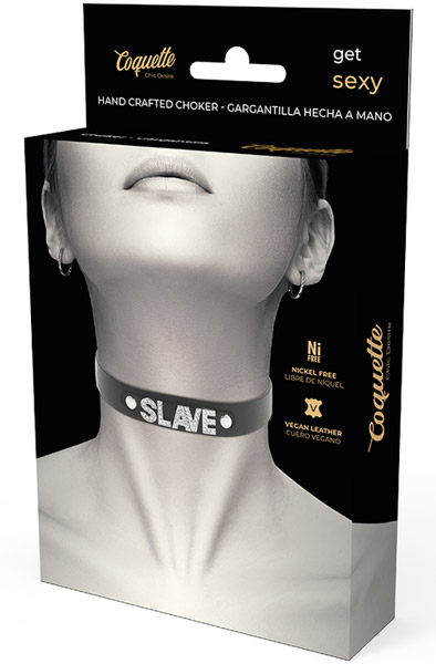 Coquette Choker Vegan Leather Slave - BDSM Choker 3