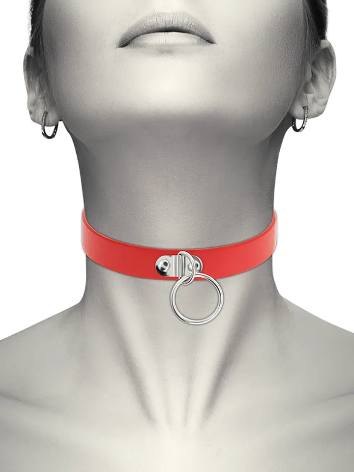Coquette Hand Crafted Choker Fetish Red - BDSM Choker 1 [full]