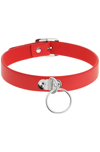 Coquette Hand Crafted Choker Fetish Red - BDSM Choker 2