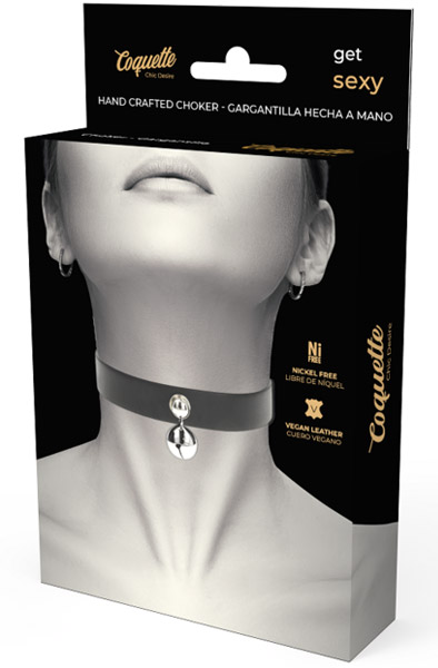 Coquette Hand Crafted Choker Jingle Bell - BDSM Choker 3