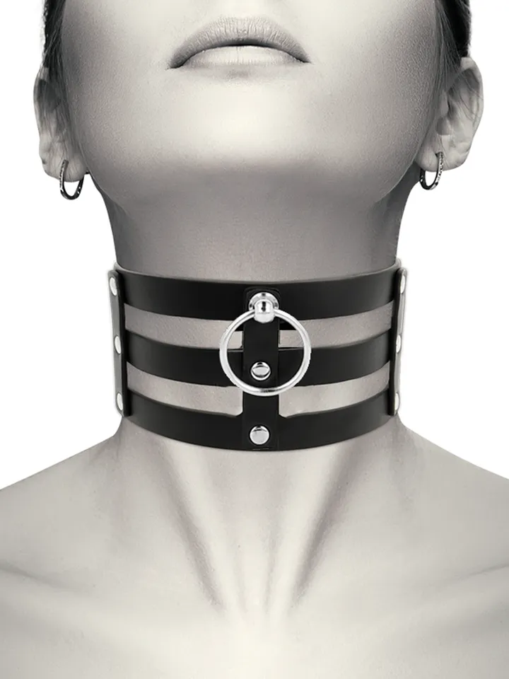 Coquette Hand Crafted Choker Vegan Leather Fetish - BDSM Choker 1 [full]