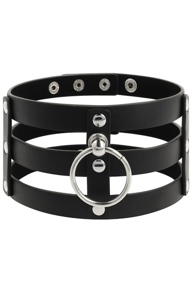 Coquette Hand Crafted Choker Vegan Leather Fetish - BDSM Choker 2