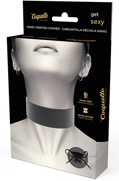 Coquette Hand Crafted Choker Vegan Leather - BDSM Choker 3