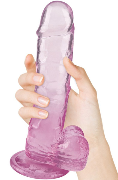 Crystal Pleasures Dual Color Pink 18 cm - Dildo 1