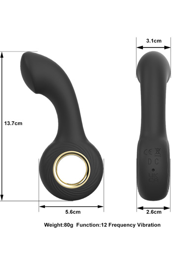 Curved Silicone Butt Plug - Vibrierender Analplug 2