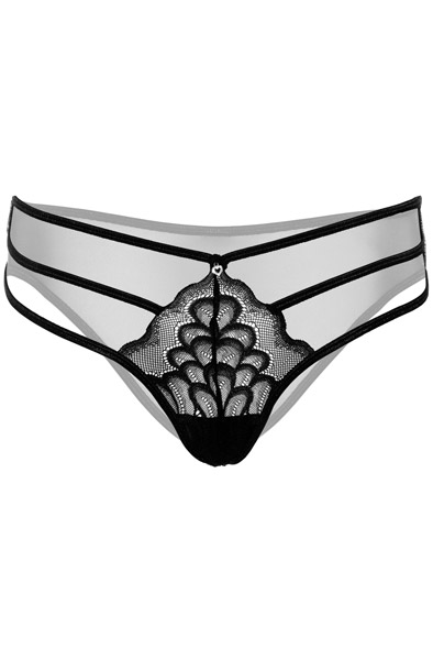 Daring Intimates Spitzen-String mit Trägern Schwarz - Spitzenhöschen 3