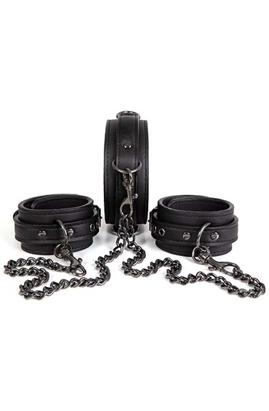 Dark Desire Collar With Ankle Cuffs - BDSM Halsbänder & Fußfesseln 1