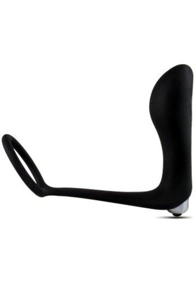 Dark Side Plug P-ring With Bullet - Prostatavibrator mit Penisring 1