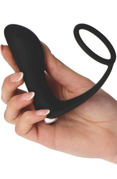 Dark Side Plug P-ring With Bullet - Prostatavibrator mit Penisring 2