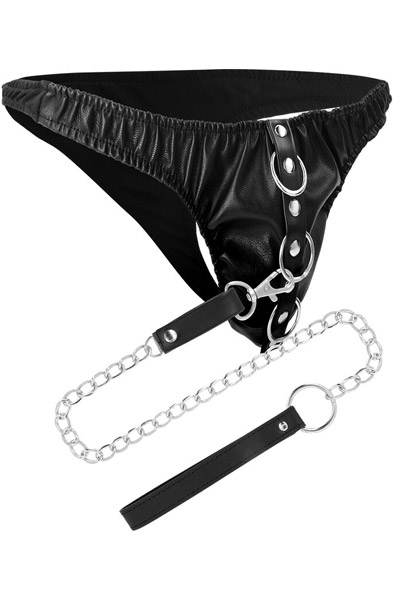 Darkness Underpants With Leash - Jockstrap 1