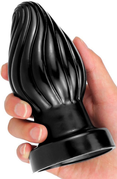 Darksil Spiral Plug L Black 14 cm - Extra dicker Analplug 2