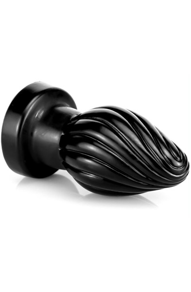 Darksil Spiral Plug M Black 11 cm - Extra dicker Analplug 2