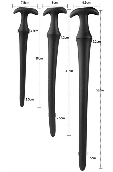 Darksil Ultra Long Slim Dildo Black 50 cm - Extra langer Anal-Dildo 5