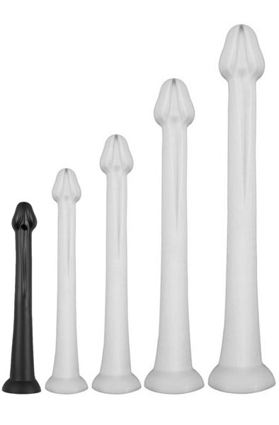 Darksil Whale Dildo Small Black 38 cm - Extra langer Anal-Dildo 1