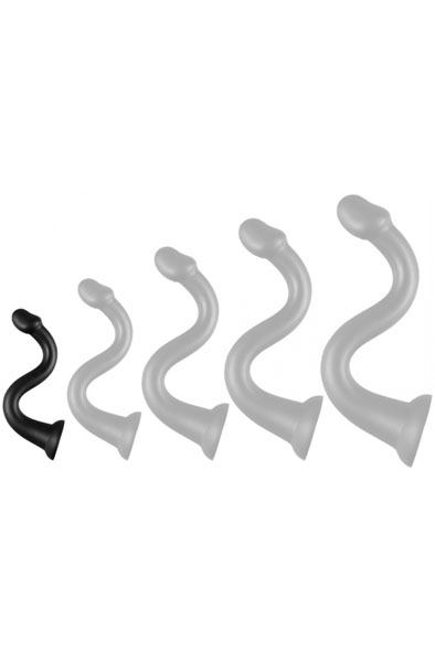 Darksil Whale Dildo Small Black 38 cm - Extra langer Anal-Dildo 2