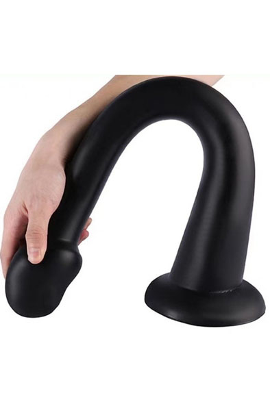 Darksil Whale Dildo XL Black 48 cm - Extra langer Anal-Dildo 2