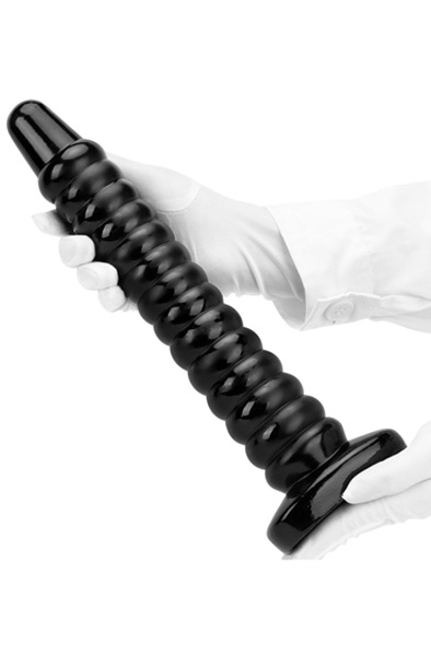 Darksil Worep Dildo Black 35 cm - Extra dicker Anal-Dildo 6