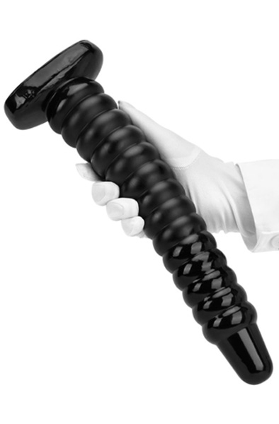 Darksil Worep Dildo Black 35 cm - Extra dicker Anal-Dildo 7