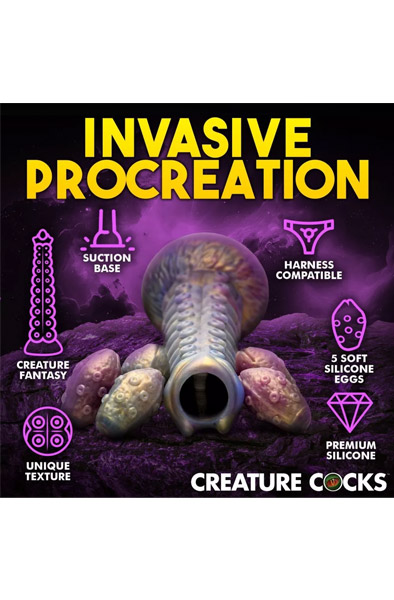 Deep Invader Tentacle Dildo With Eggs 29,5 cm - Drachen-Dildo 2