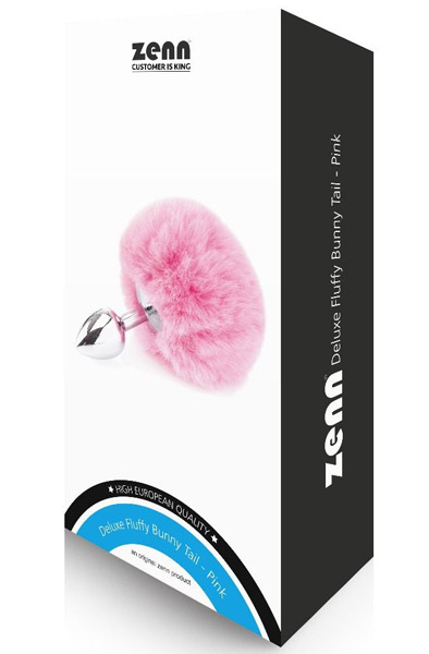 Deluxe Fluffy Bunny Tail Pink - Analplug in Tierform 2