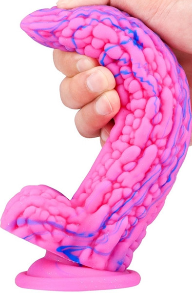 Dildo Kukur Pink-Blue 20 cm - Drachen-Dildo 2