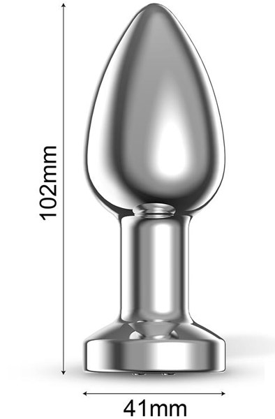 Dimpor Vibrating Chrome Anal Plug Large - Vibrierender Analplug 2