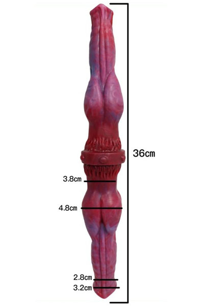 Double Dildo Dragon 35 cm - Doppel-Dildo 5